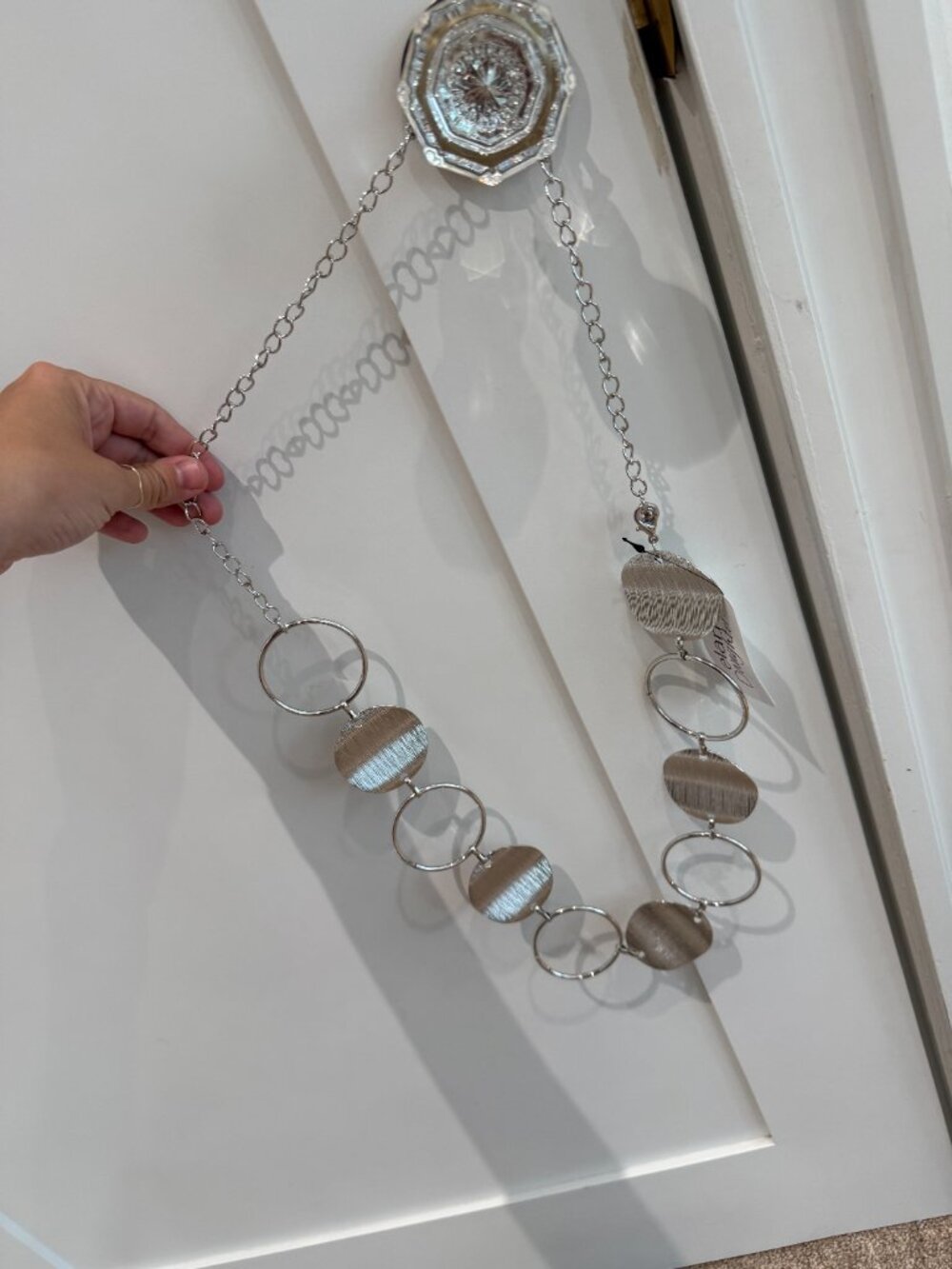 45 inch Silver Circle Chain Belt - Elan's Daughter - New